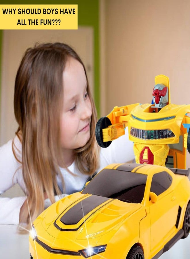 QUEENZOMY سيارة كوينزومي الروبوتية المتحولة للأطفال من عمر 3 سنوات فما فوق، سيارة تتحول تلقائيًا، سيارة تصادم وانطلاق | حجم صغير 14.5 سم | ألوان متعددة - Image 3